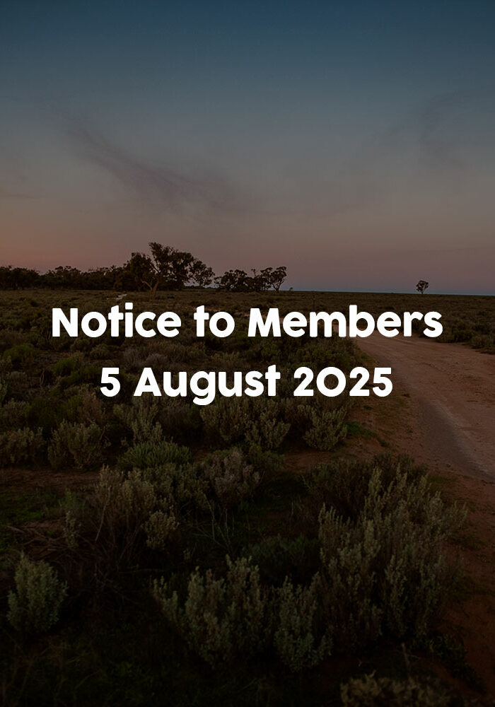 Notice to Members 5 August 2025l