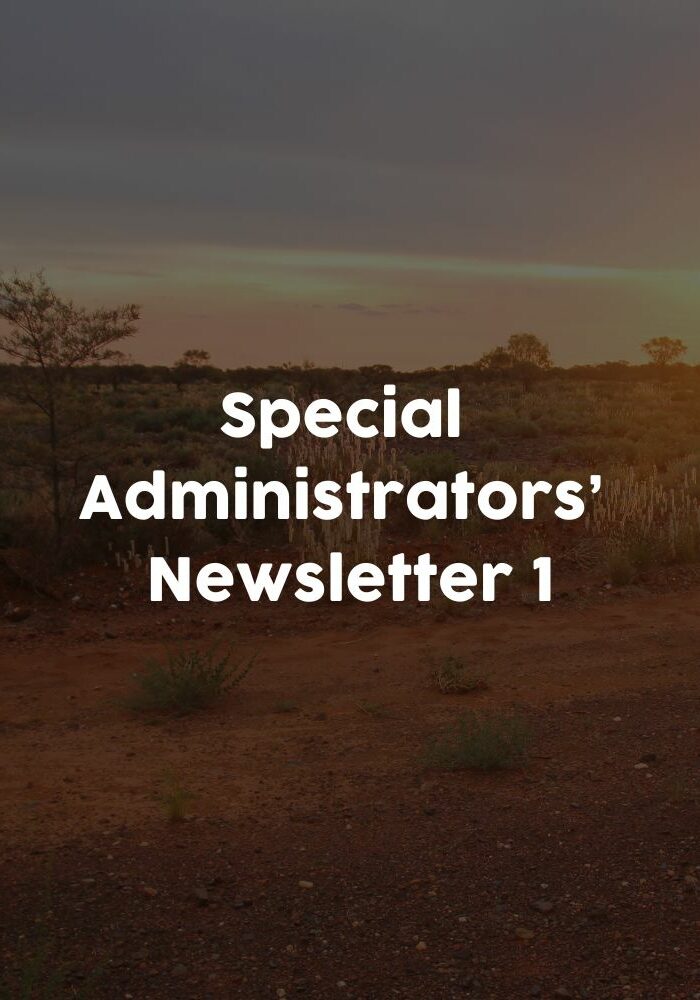 Special Administrators’ Newsletter 1