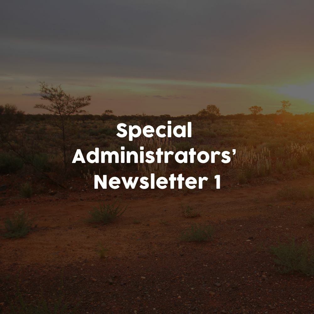 Special Administrators’ Newsletter 1